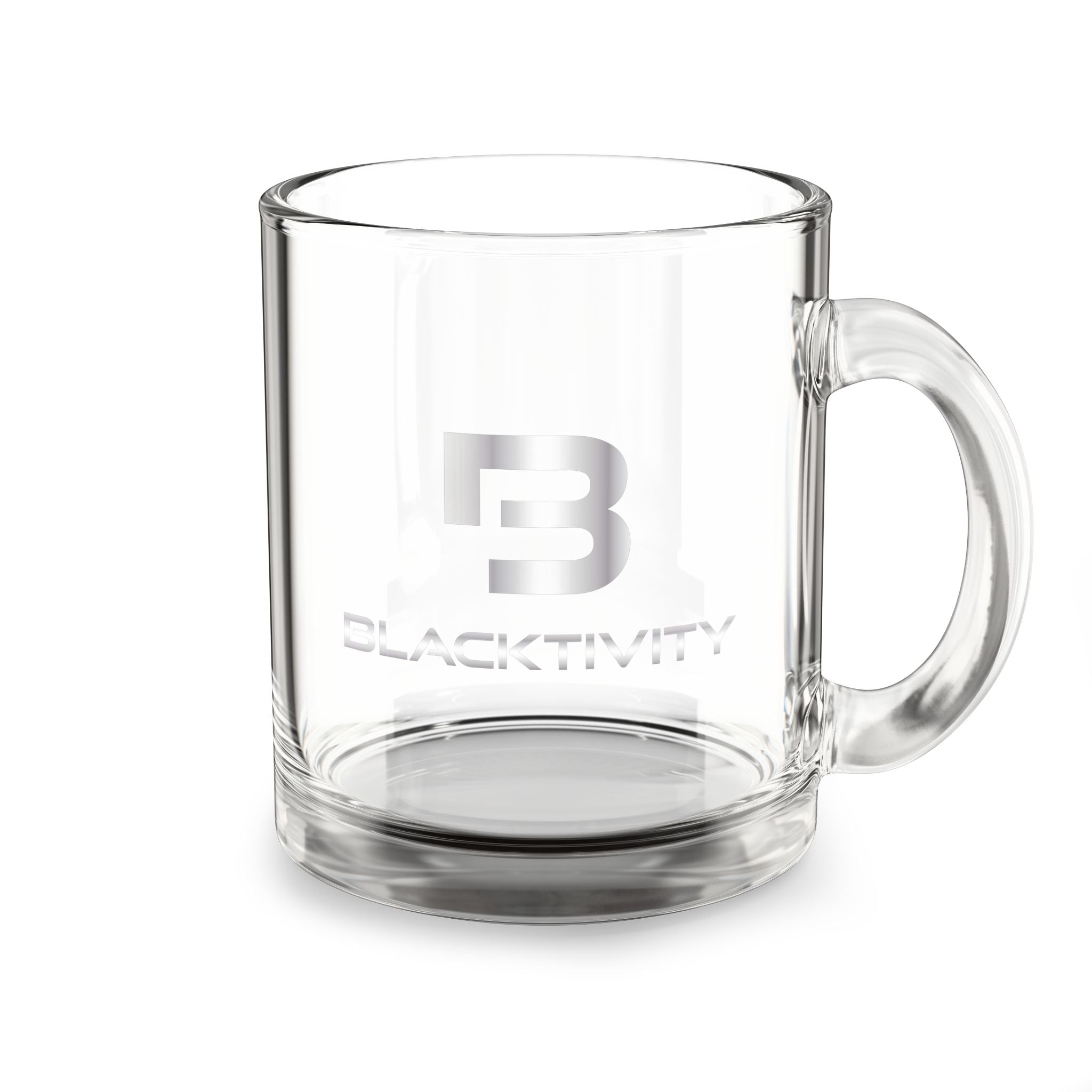 Etched Blacktivity Logo 10oz Clear Glass Mug