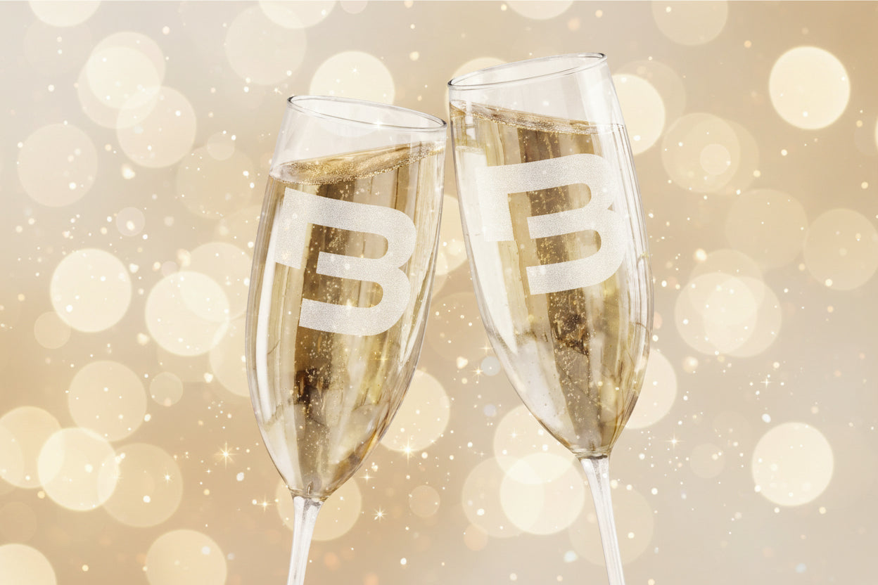 Blacktivity Engraved 8oz Champagne Flute