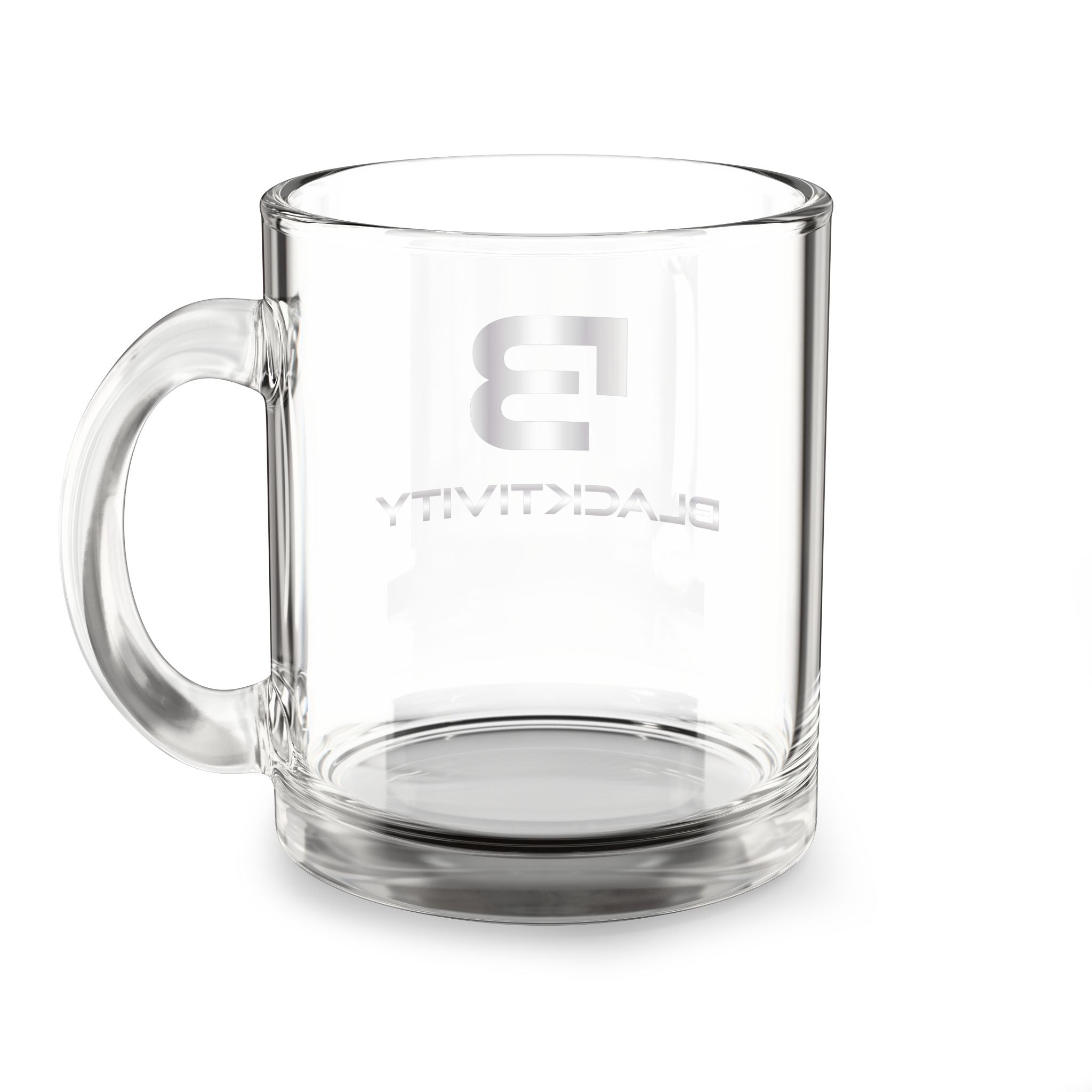 Etched Blacktivity Logo 10oz Clear Glass Mug