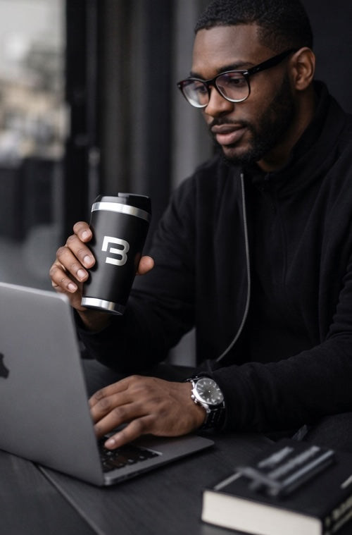 Blacktivity Designer Travel Mug — 15.2oz Flask