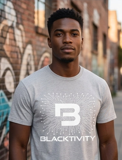 Blacktivity White Circuitry Supima® Tee