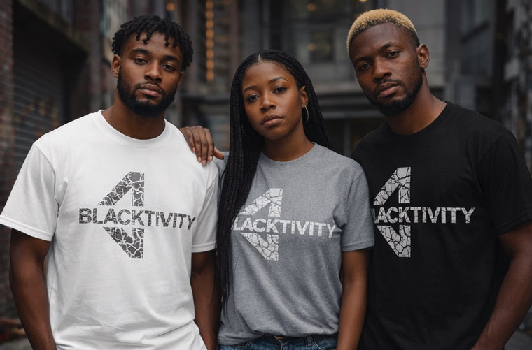 White Crackle Blacktivity Supima® Tee