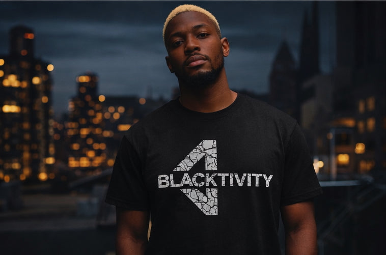 White Crackle Blacktivity Supima® Tee